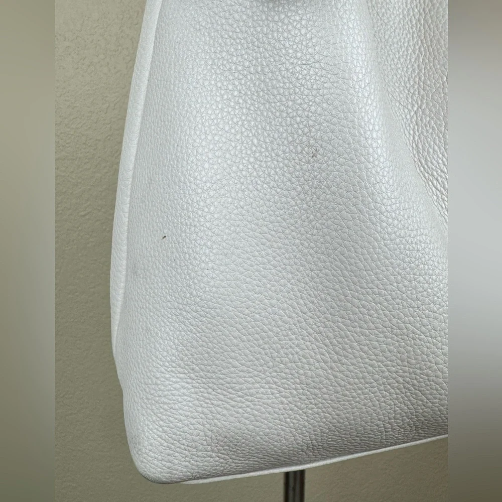 The Sak Huntley Hobo Bag. Ecru.Soft, Pebbled Leather w/Fabric Turquoise Interior - Picture 16 of 16